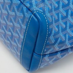 Goyard Blue Goyardine Coated Canvas and Leather Artois Pm Tote