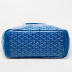 Goyard Blue Goyardine Coated Canvas and Leather Artois Pm Tote