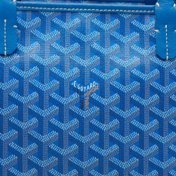 Goyard Blue Goyardine Coated Canvas and Leather Artois Pm Tote