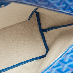 Goyard Blue Goyardine Coated Canvas and Leather Artois Pm Tote