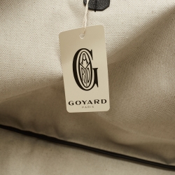 Pre Owned Goyard Black Goyardine Coated Canvas and Leather Saint Louis PM Tote