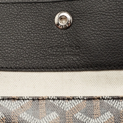 Pre Owned Goyard Black Goyardine Coated Canvas and Leather Saint Louis PM Tote