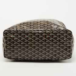Pre Owned Goyard Black Goyardine Coated Canvas and Leather Saint Louis PM Tote