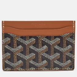 Goyard Tan Goyardine Coated Canvas and Leather Saint Sulpice Card Holder