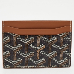Goyard Tan Goyardine Coated Canvas and Leather Saint Sulpice Card Holder