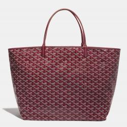 Goyard Burgundy Goyardine Coated Canvas and Leather Saint Louis