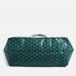 Goyard Green Goyardine Coated Canvas and Leather Saint Louis GM Tote