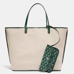 Goyard Green Goyardine Coated Canvas and Leather Saint Louis GM Tote