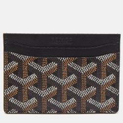 Goyard Black Goyardine Coated Canvas and Leather Saint Sulpice Card Holder