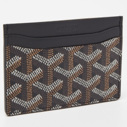 Goyard Black Goyardine Coated Canvas and Leather Saint Sulpice Card Holder