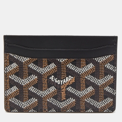 Goyard Black Goyardine Coated Canvas and Leather Saint Sulpice Card Holder