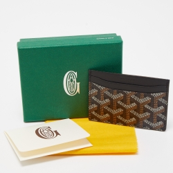 Goyard Black Goyardine Coated Canvas and Leather Saint Sulpice Card Holder