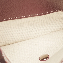 Pre Owned Goyard Burgundy Goyardine Coated Canvas and Leather Plumet Crossbody Bag