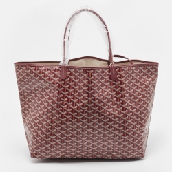 Goyard Burgundy Goyardine Coated Canvas and Leather Saint Louis GM Tote