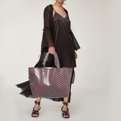 Goyard Burgundy Goyardine Coated Canvas and Leather Saint Louis GM Tote