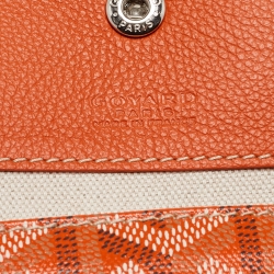 Pre Owned Goyard Orange Goyardine Coated Canvas and Leather Saint Louis PM Tote
