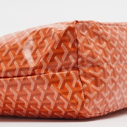 Pre Owned Goyard Orange Goyardine Coated Canvas and Leather Saint Louis PM Tote