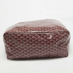 Pre Owned Goyard Burgundy Goyardine Coated Canvas and Leather Saint Louis GM Tote