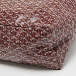 Pre Owned Goyard Burgundy Goyardine Coated Canvas and Leather Saint Louis GM Tote