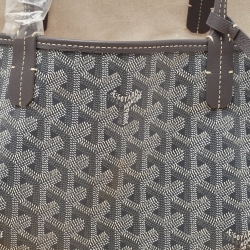 Pre Owned Goyard Grey Goyardine Coated Canvas and Leather Saint Louis PM Tote