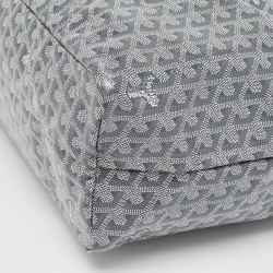 Pre Owned Goyard Grey Goyardine Coated Canvas and Leather Saint Louis PM Tote