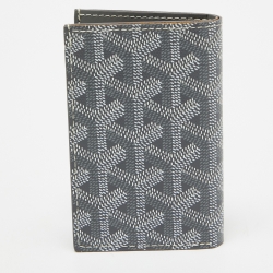 Pre Owned Goyard Grey Coated Canvas Saint Pierre Card Holder
