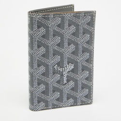 Pre Owned Goyard Grey Coated Canvas Saint Pierre Card Holder