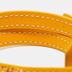 Goyard Yellow Goyardine Coated Canvas Wrap Bracelet