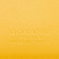Pre Owned Goyard Yellow Goyardine Coated Canvas Saint Pierre Card Holder