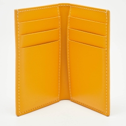Pre Owned Goyard Yellow Goyardine Coated Canvas Saint Pierre Card Holder