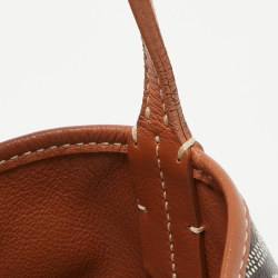 Pre Owned Goyard Brown Goyardine Coated Canvas and Leather Reversible Anjou PM Tote