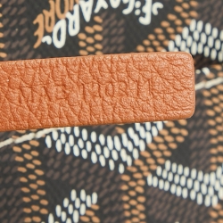 Pre Owned Goyard Brown Goyardine Coated Canvas and Leather Reversible Anjou PM Tote