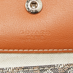 Pre Owned Goyard Brown Goyardine Coated Canvas and Leather Reversible Anjou PM Tote