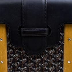 Goyard Brown/Black Coated Canvas and Leather Saigon Top Handle Bag