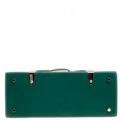 Goyard Green Coated Canvas and Leather Saigon Top Handle Bag