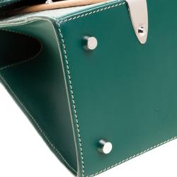 Goyard Green Coated Canvas and Leather Saigon Top Handle Bag