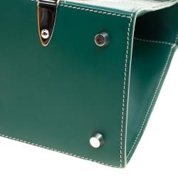 Goyard Green Coated Canvas and Leather Saigon Top Handle Bag