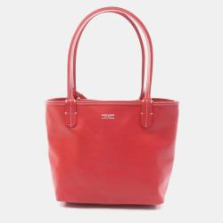 Pre Owned Goyard Anjou Mini Handbag In Coated Canvas And Leather Red Multicolored