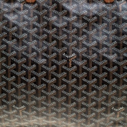 Pre Owned Goyard Brown/Cognac Coated Canvas Hardy Tote PM
