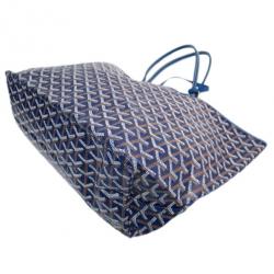 Pre Owned Goyard Blue Canvas Saint Louis Tote PM