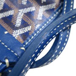 Pre Owned Goyard Blue Canvas Saint Louis Tote PM