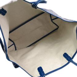 Pre Owned Goyard Blue Canvas Saint Louis Tote PM