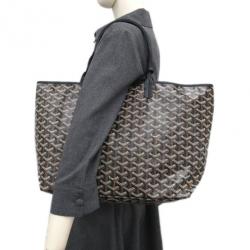 Pre Owned Goyard Black Canvas Saint Louis Tote PM