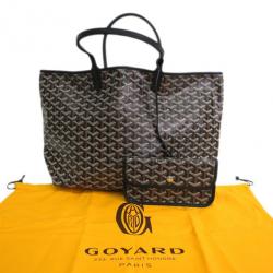Pre Owned Goyard Black Canvas Saint Louis Tote PM