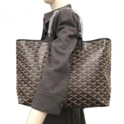 Pre Owned Goyard Black Canvas Saint Louis Tote PM