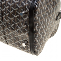 Goyard Black Chevron Coated Canvas Croisiere 40 Satchel