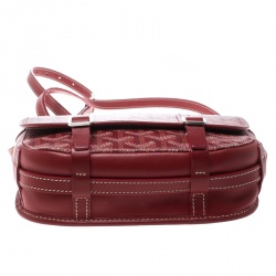 Goyard Red Chevron Print Coated Canvas Belvedere PM Bag