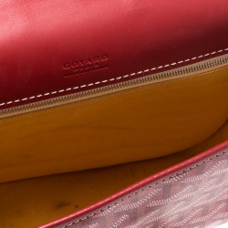 Goyard Red Chevron Print Coated Canvas Belvedere PM Bag