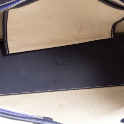 Pre Owned Goyard Blue Coated Canvas and Leather Marquises Tote