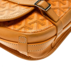 Goyard Yellow Coated Canvas and Leather Crossbody Bag